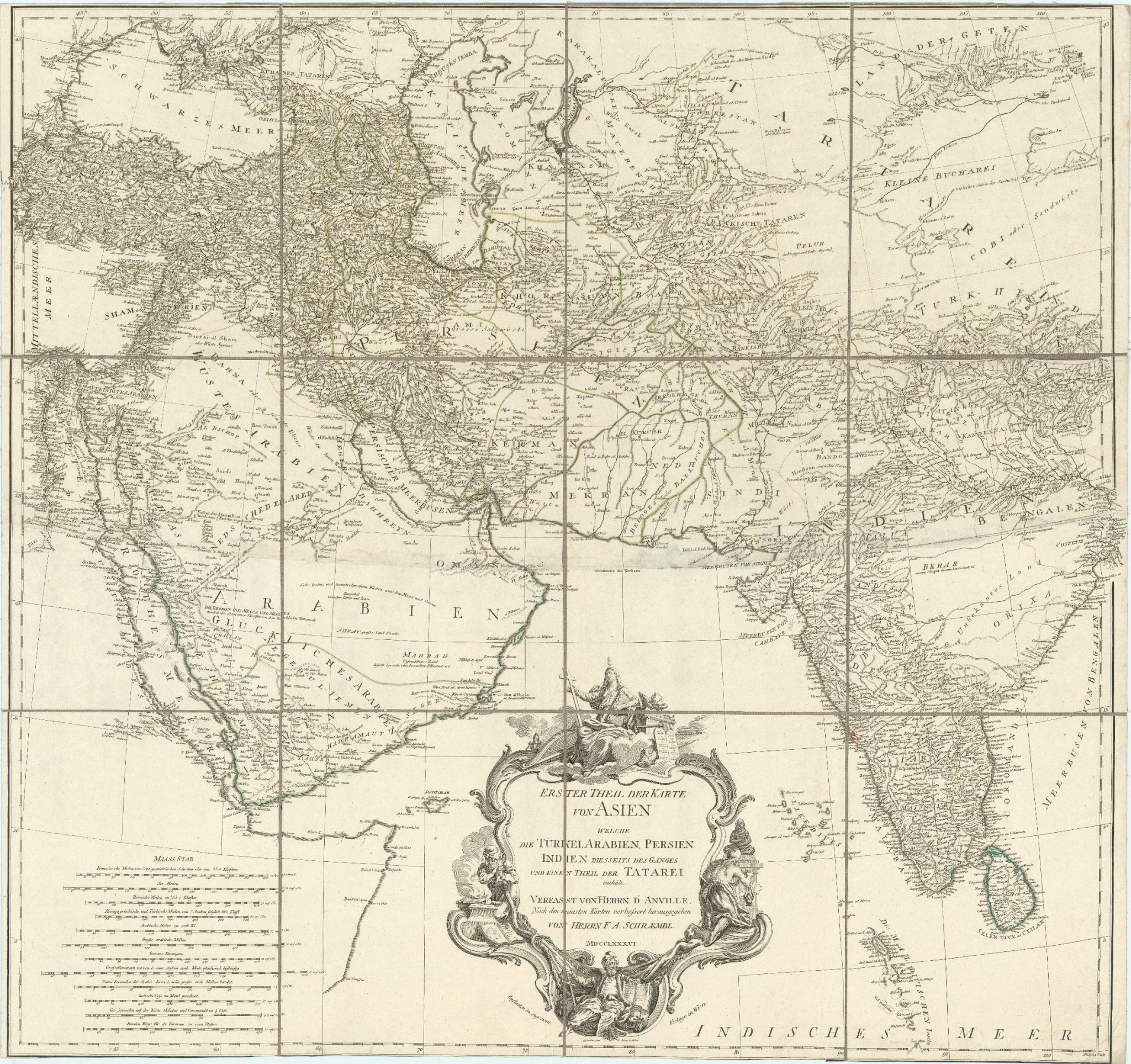 D'Anville, [Jean Baptiste Bourguignon] / Schrämbl, Franz Anton. Karte ...