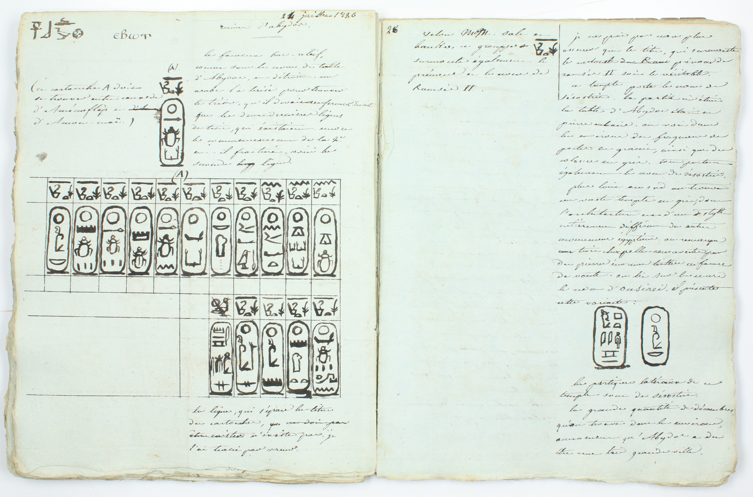 Vaucelles de Ravigny, Louis de Journal de voyage en Egypte et en Nubie  1826. … - Antiquariat INLIBRIS Gilhofer Nfg.