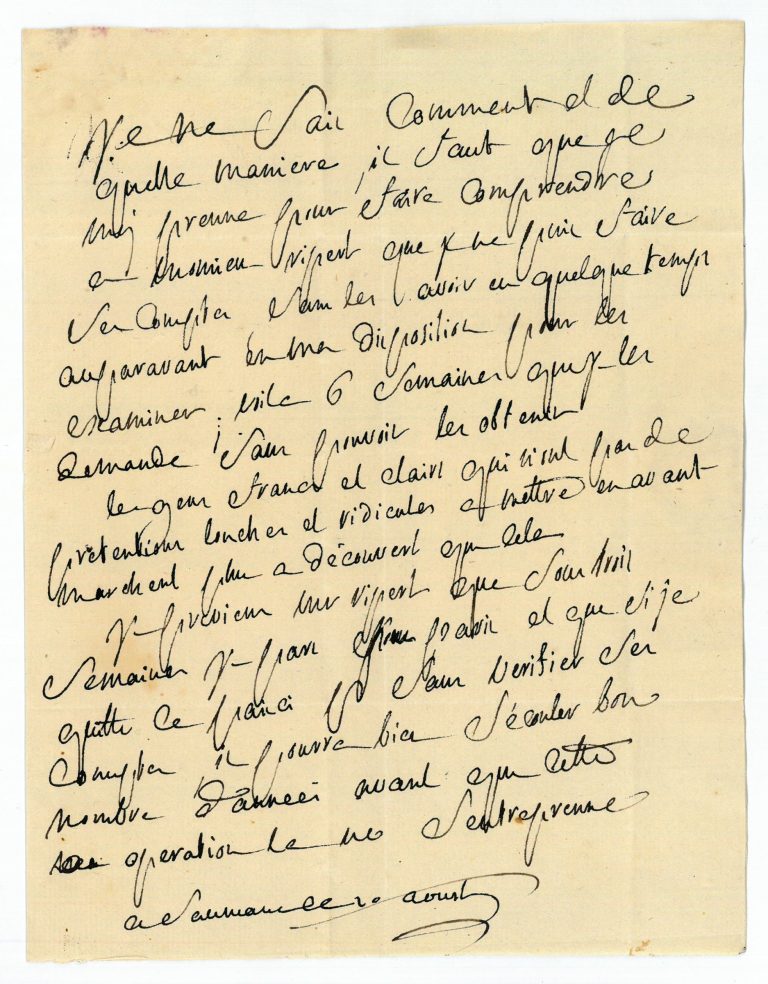 Sade, Donatien Alphonse François, Marquis de Autograph letter ...