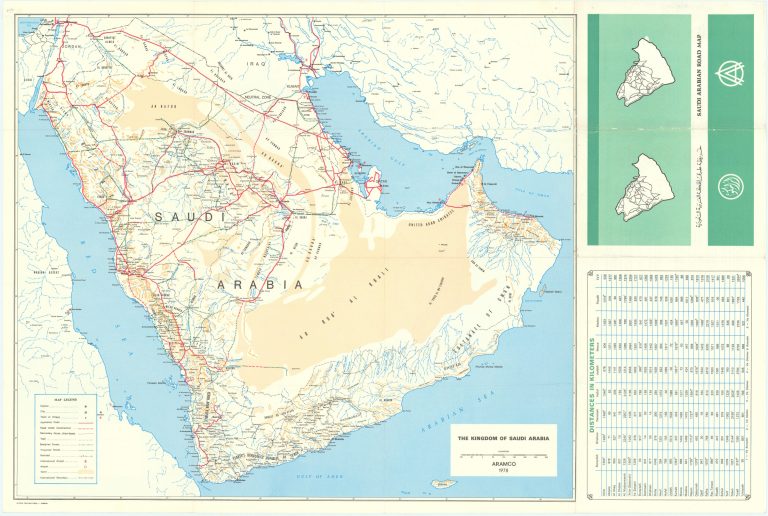 [Aramco]. Saudi Arabian road map. - Antiquariat INLIBRIS Gilhofer ...